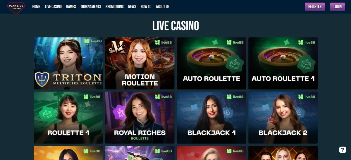 playlive live casino games
